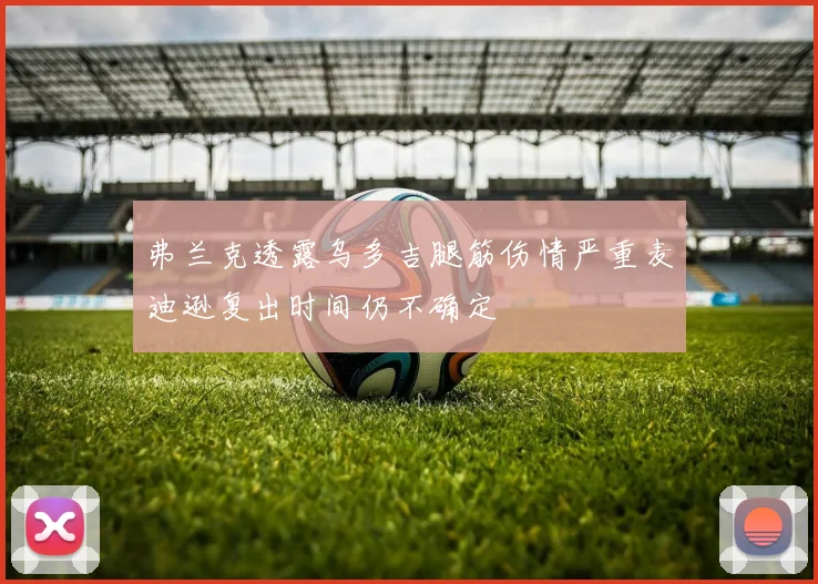 弗兰克透露乌多吉腿筋伤情严重麦迪逊复出时间仍不确定